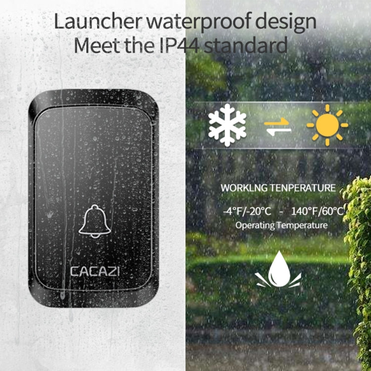 CACAZI A50 1 For 1 Wireless Music Doorbell without Battery CACAZI A50 1 For 1 Wireless Music Doorbell without Battery